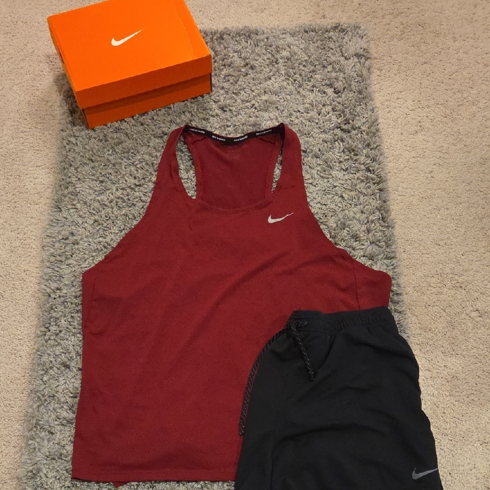 Nike RAZOR BACK DRI-FIT Maroon Tank Top
